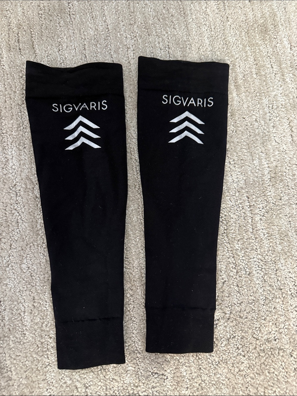 Sigvaris Black Compression Calf Sleeves - Women's Support